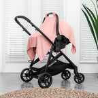 Comfy Cubs Baby Car Seat Cover - Soft, Breathable Bamboo Rayon and Muslin Cotton Blend - Lightweight Canopy for Sun, Bug, and