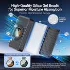 2-Pack Reusable Desiccant Dehumidifier with 70g Silica Gel, Portable Moisture Absorber for Gun Safe, Camera Lens Electronic