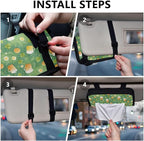 Car Tissue Holder Car Visor Organizer Tissue Box Holder for Car Sun Visor Organizer with Car Vehicle Accessories Essentials Interior for Women Men Green Mugs Clovers Daisies St.Patrick