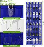 Unjumbly Over the Door Shoe Organizer with 40 Large Breathable Mesh Pockets, Space Saving Shoe Holder, Hanging Shoe Rack for 
