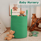 JMvicyroam Large Woven Laundry Basket Hamper,80L Cotton Rope Storage Bin for Blankets,Toys and Clothes,Decorative Tall Nurser
