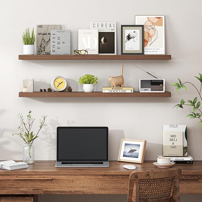 Heimlove Floating Shelves for Wall 40 Inch,Mounted Storage & Display Hanging Shelf with Invisible Brackets,for Bedroom,Living