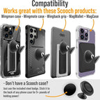 Scooch Magnetic Phone Mount for Car Compatible with Any Smartphone [Wingmount] Strong Magnets, Adjustable Magnetic Phone Holder for Car Dashboard, Works Best Cases (2022 Model)