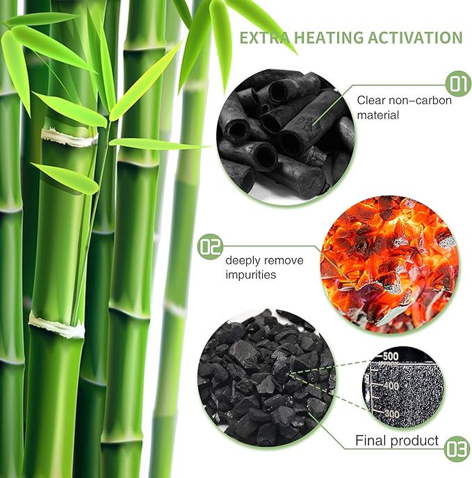 12 Pack Bamboo Charcoal Air Purifying Bag, Activated Charcoal Bags Odor Absorber, Moisture Absorber, Natural Car Air