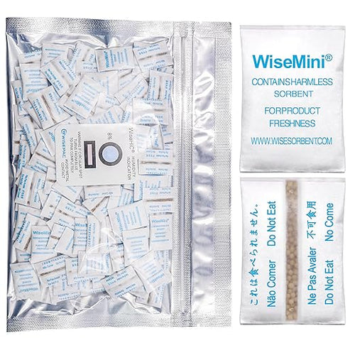 1 Gram 100 Pack Molecular Sieve Packets, Dessicant Packets, Dessicant Packs, Moisture Absorbers for Food Storage, Food Grade
