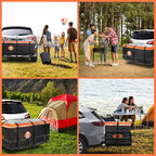 Sailnovo Hitch Cargo Carrier Soft Shell Bag Waterproof 20 Cubic Feet Cargo Bag for Hitch Carrier, PVC Trailer Hitch Storage Bag with 8 Reinforced Straps & Combination Lock & Storage Bag