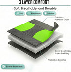 FH Group Flat Cloth Full Set Car Seat Covers Three Row 7 Seater - Universal Fit for Cars, Trucks & SUVs Green