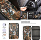 Camouflage Hunting Deer 13 Pack Car Seat Cover Set for Front and Rear, Auto Interior Accessories Full Set for Women Men Car Seat Protective Covers Universal Fits for Most Vehicles