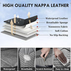 Coverado Car Seat Covers, Front Seat Cover, Waterproof Nappa Leather Seat Covers for Cars, 2 Pack Car Seat Protectors Driver 