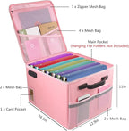 TOMKID Fireproof File Cabinet with Lock, Fireproof Document Organizer Collapsible File Box Filing Cabinet with Handle for Let