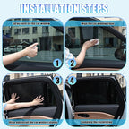 ZATOOTO Static Cling Car Sun Shade for Side Window & Windshield, 4 Pack Expandable Window Shade Sun Blocker Car Windshield Sunshade｜Reinforced Frame｜Anti-Glare｜(2 Pack, 9.84*7 in & 2 Pack, 15.7*7 in)