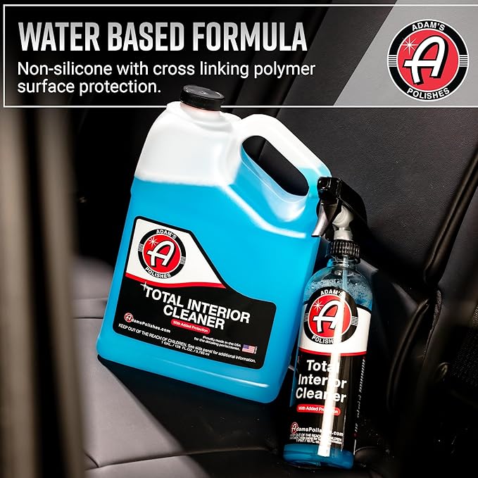 Adam's Polishes Total Interior Cleaner & Protectant, Quick Detailer & SiO2 Protection, Ceramic Infused, Anti-Static, OEM Fini