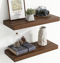 24 Inch Floating Shelves for Wall, 8 Inch Deep Floating Shelf for Storage & Display, Rustic Wall Mounted Shelf with Invisible