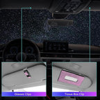 25PCS Bling Car Car Accessories Set,15 Inch Steering Wheel Cover,Shiny License Plate Frame,Center Console Cover and Rearview Mirror Set and Other Car Accessories(Pink)