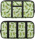 Funny Cucumber Car Sun Visor Organizer Fashion Car Sun Visor Storage Bag with Card Holder Easy to Store Universal Size Fit for Most Cars SUV