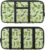 Funny Cucumber Car Sun Visor Organizer Fashion Car Sun Visor Storage Bag with Card Holder Easy to Store Universal Size Fit for Most Cars SUV