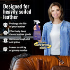 Leather CPR Heavy Duty Leather Cleaner 22oz - Car Interior Cleaner For Heavy Dirt & Grime, Heavily Soiled Furniture Leather C
