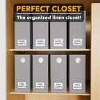 SpaceAid 8 Pack Bed Sheet Organizers and Storage, Foldable Sheet Organizer for Linen Closet, Sheets Set Folder Keeper with Wi