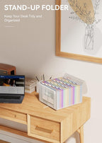 ABC life 26 Pockets Accordion File Organizer, Expanding File Folder, Portable Monthly Paper Bill Tax Receipt Organizer, Lette