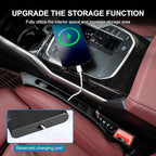 2PCS Car Seat Gap Filler Organizer, Car Side Seat Gap Filler with Phone Holder, Gap Stopper Fill Gap Between Seat and Console to Stop Things from Dropping Fit Cars SUVs Trucks（Black）