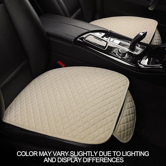 West Llama Linen Car Seat Covers,Bottom Seat Covers for Cars Include 1 Pair Front Driver Seat Pad Mat and 1 Rear Bench Cover 