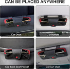 Car Sunglasses Holder for Car Visor Vegan Leather Auto Eyeglass Case with Clip Automotive Interior Visor Accessories