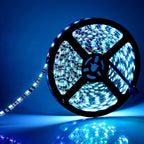 SUPERNIGHT LED Strip Lights, 16.4FT 5M SMD 5050 Waterproof 300LEDs RGB Color Changing Flexible LED Light Strip for Bedroom, TV Back Lighting, Christmas, Valentine's Day (Black PCB)