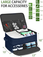 CAMPLAND 2 Layer Golf Trunk Organizer, Waterproof Car Locker for 2 Pair Shoes, Durable Storage for Balls, Tees, Clothes,
