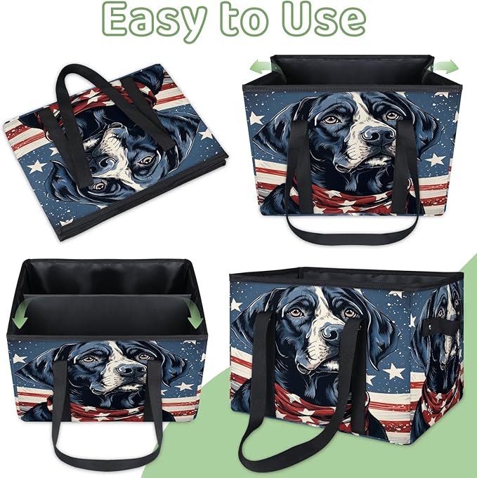 Reusable Grocery Bags Heavy Duty Shopping Bags Foldable Large Tote Bags with Long Handles & Hard Bottom