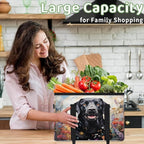 Reusable Grocery Bag Foldable Shopping Tote Bag with Handles Reusable Shopping Bags Large Kitchen Grocery Bags