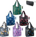 BeeGreen Animals Reusable Grocery Bags Bees Turtles Flamingo Peacock Alpaca Butterfly Lovers Gifts Shopping Bags Bulk 50LBS X-Large Foldable-Heavy Duty