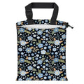 Car Trash Bag Large Hanging Can for Back of Seat, Cute Waterproof Car Garbage Bag for Vehicle, Travelling, Outdoor Cute Blue Floral