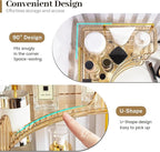 Aveniee Corner Bathroom Counter Organizer, Bathroom Countertop Shelf Makeup Organizer for Vanity Perfume Tray for Corner Stor