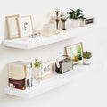 Vivelove White Floating Shelves 36 Inches Long, Wall Display Shelves with Invisible Brackets, for Bathroom Living Room Kitche