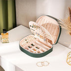 ProCase Travel Size Jewelry Box, Large Portable Seashell-Shaped Jewelry Case, 2 Layer Jewelry Organizer in PU Leather for Wom