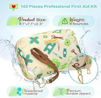 Portable Travel First Aid Kit for Kids and Adults, 143 Pieces All-Purpose Emergency First Aid Kit for Home, Car, Diaper Bag, 