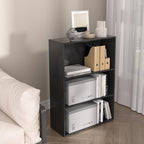 Wooden 3 Cube Storage Organizer,3 Tier Low Bookcase Storage Display Organizer, 33 Inch Versatile Cubes Shelf and Cubby Unit f