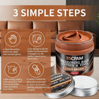 Light Brown Leather Recoloring Balm with 100ml Mink Oil,Leather Couch Scratch Remover,Leather Repair kit for Vinyl Furniture 