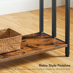 HOOBRO Free Standing Towel Rack, 3 Tier Blanket Rack, Blanket Holder for Bathroom, 23.6" L x 11" W x 31.9" H, Industrial Meta