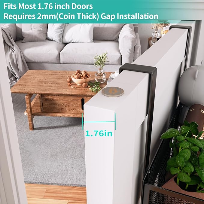 HapiRm Over The Door Hanger with Coat Hooks and 2 Baskets, Rustproof & Waterproof Over The Door Hooks, Storage Organizer for 