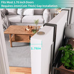 HapiRm Over The Door Hanger with Coat Hooks and 2 Baskets, Rustproof & Waterproof Over The Door Hooks, Storage Organizer for 