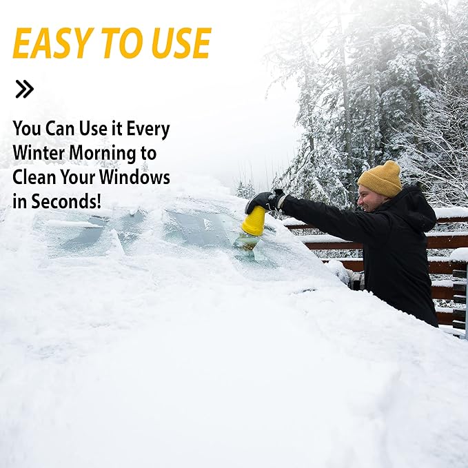 ZONETECH Electric Snow Ice Scraper USB Rechargeable - Premium Quality Automotive Portable Cordless for Car Windshield Glass Frost Removal, Defrosting Deicing Cleaning Tool Christmas Stocking Stuffer