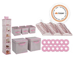 Delta Children Nursery Storage 48 Piece Set - Easy Storage/Organization Solution - Keeps Bedroom, Nursery & Closet Clean, Inf
