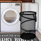 BATTOO 2 Pack Large Collapsible Laundry Basket Foldable Mesh Pop Up Hamper with Handles for Laundry Room, Bathroom, Kids Room