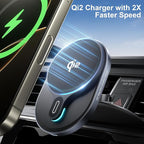 for Qi2 15W Wireless MagSafe CD Car Mount Charger,CD Player Phone Mounts, CD Slot Phone Mount Holder for iPhone 17/16/15/14/13/12, Galaxy S25,Fast Charging for Magnetic iPhone Car Accessories