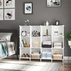 AWTATOS 8 Cube Storage Organizer, Closet Organizer Storage Shelf, Bookcase Bookshelf, DIY Stackable Storage Cubes Shelves for