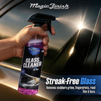 Magic Finish Car Glass Cleaner (16 fl oz) – Ammonia-Free Window Cleaner Spray for Interior & Exterior Auto Glass – Anti-Fog, 