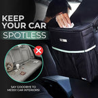 RoadBin™ Slim Leak & Odor Proof Car Trash Can. Fits & Stays Upright. Large-Capacity 2.5 Gallon Bin, 4" Design – Portable, Foldable Garbage Can for Car, Truck, SUV, Van & Outdoors