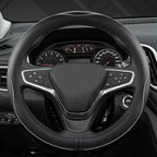West Llama Microfiber Leather Car Steering Wheel Cover for Chevy Silverado,Tahoe,Equinox,Traverse,Trailblazer,Colorado (Black