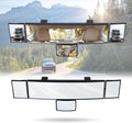 15" Car Rearview Mirror with Baby Mirror,Panoramic Wide Angle Clip-on Car Rearview Mirror,Reduce Blind Spot Effectively for Cars, SUVs & Trucks